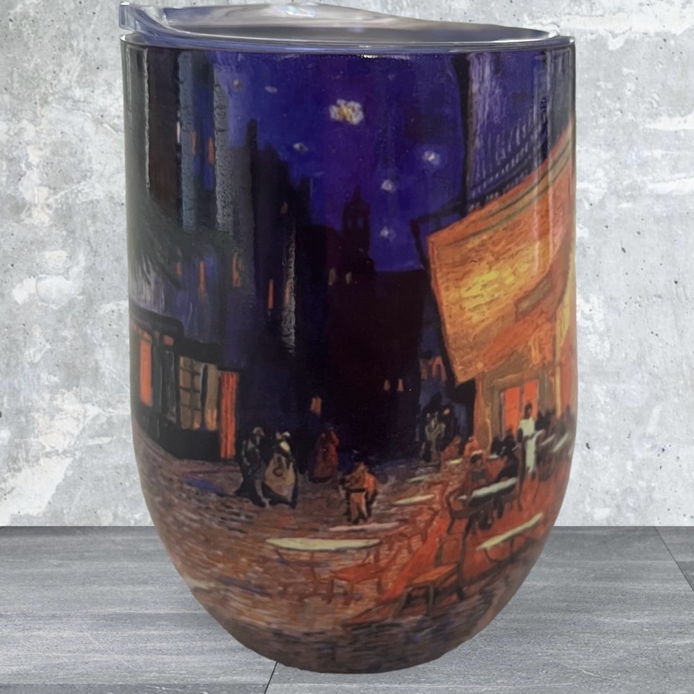 Vincent Van Gogh Cafe Terrace at Night Wine Tumbler 12 oz
